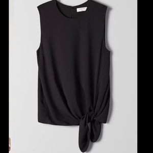 Aritzia Babaton Black Hopkins Sleeveless Blouse